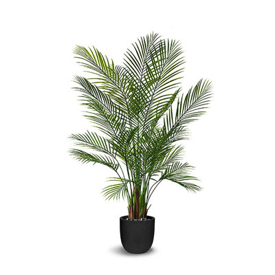 Faux Botanical Areca Palm in Green Finish 59" Height