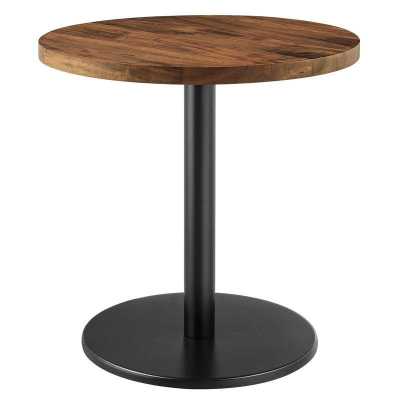 Modway Viva Pedestal End Table, Light Oak/Black