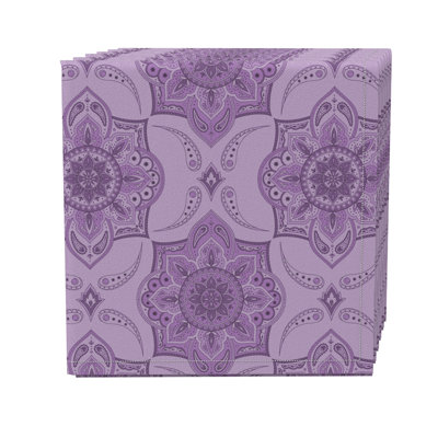 Cotton Twill Floral Square Napkin