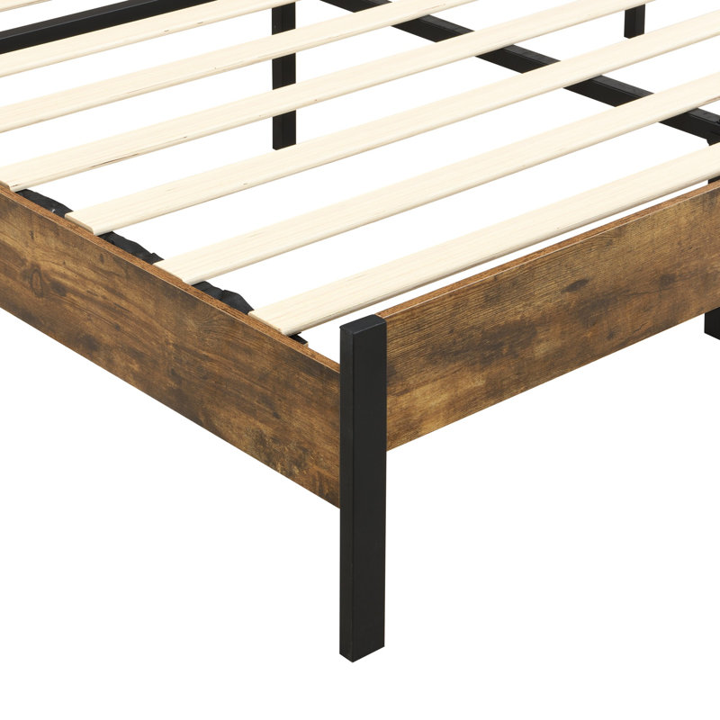 Structure de lit, tête de lit tapissier avec lumières DEL rechargeables et tactiles, rangement sous le lit, aucun sommier nécessaire, sans bruit
