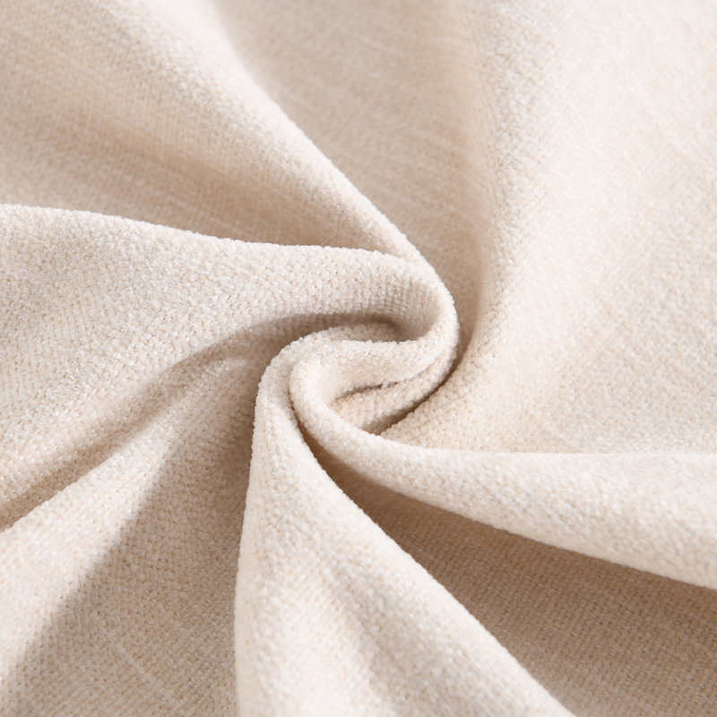 Soft Textured Slub Chenille Solid Cushion Cover Cozy Neutral Farmhouse Decorative Pillow Covers, Square 18", Ivory