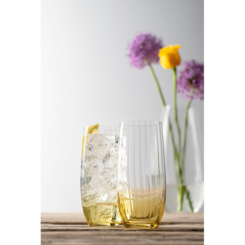 Verre à vin 15 oz. Ensemble de verres Hurricane, Ambre