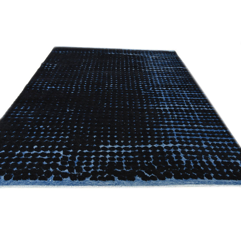 Tapis noir / bleu Iniguez