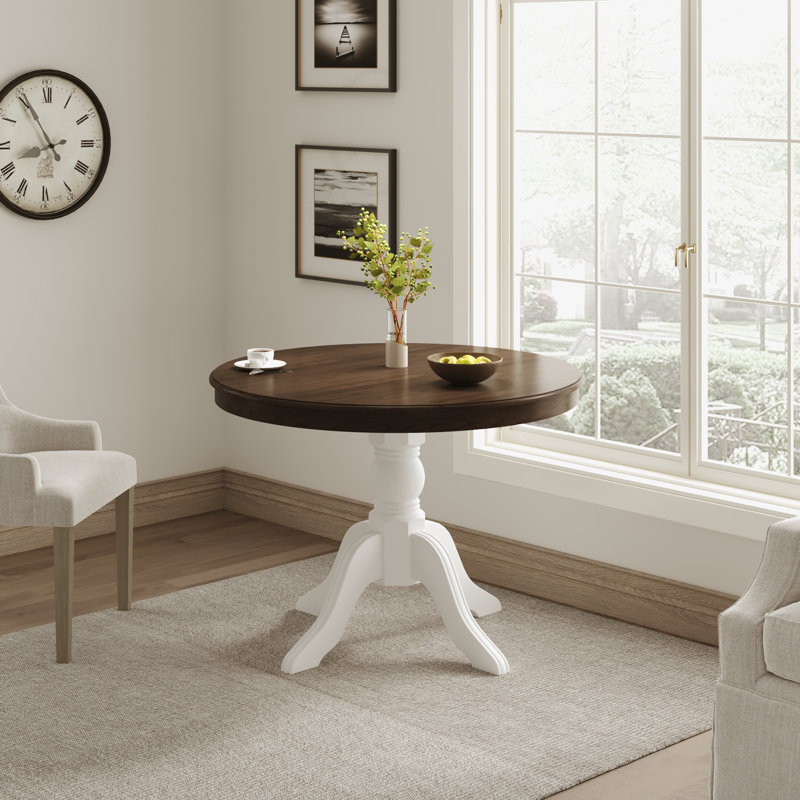 Table de salle à manger ronde, Bois espresso