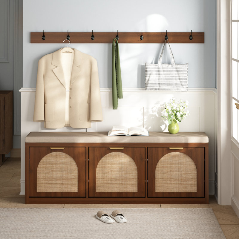 Banc de rangement pour chaussures Anteus, Brown