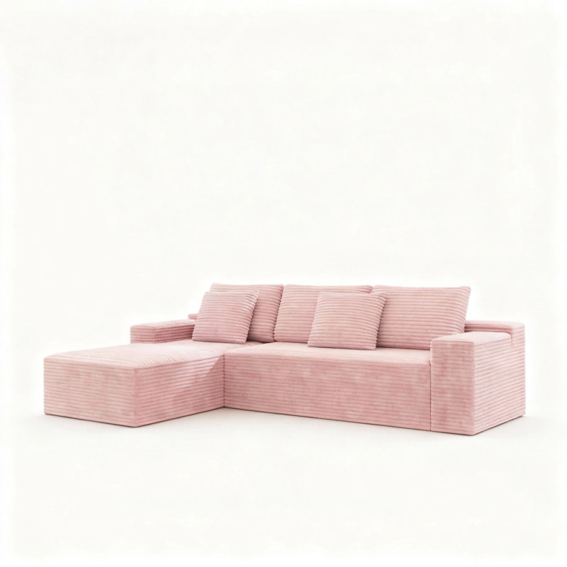 Canapé modulaire 104,3 x 68,9 po, Rose