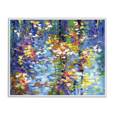 " Colorful Reflections Lake Flowers " by Leon Devenice