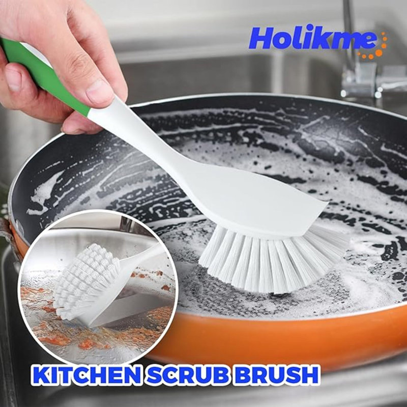 Ensemble de 6 brosses de nettoyage pour cuisine, vert