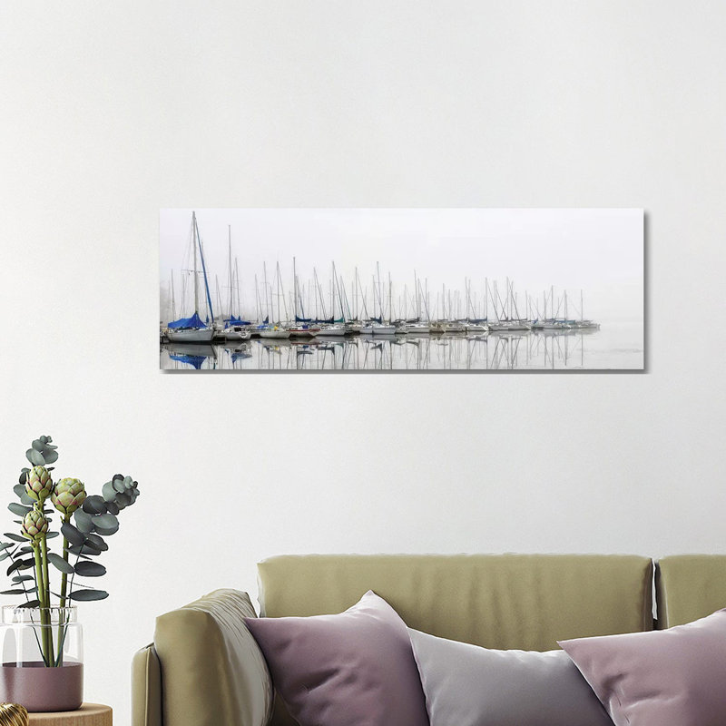 Sailing Boats Panel by Andy Amos - Wrapped Canvas Panoramic Print, 121.92 cm H x 40.64 cm W x 1.91 cm D