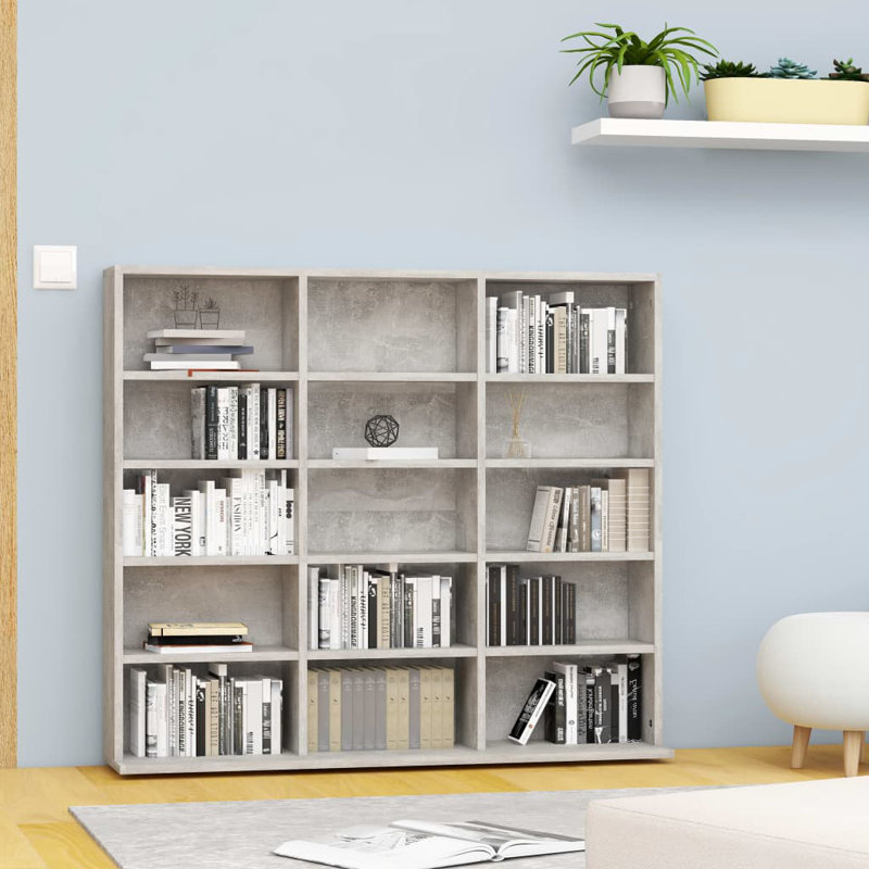 Aldrena Bookcase, Concrete Gray