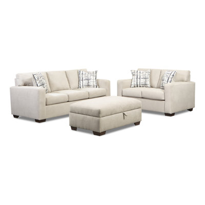 Claudanne 3 Piece Living Room Set