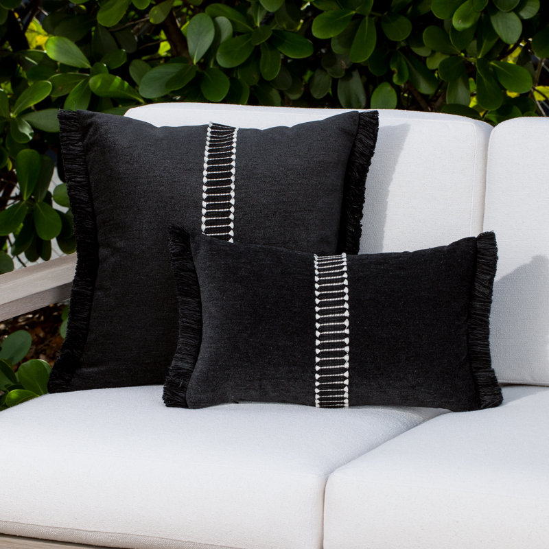 Splendor Pillow Cover & Insert, Charcoal, 20" H x 20" W, Square