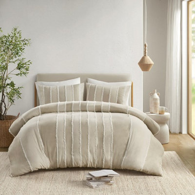 Ensembles de literie rayés en coton de qualité supérieure, conception multicolore bohème pour la maison