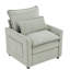 Fauteuil d'appoint rembourré moelleux de 31,9 po avec coussin double et poches de rangement latérales Modern-2121435842