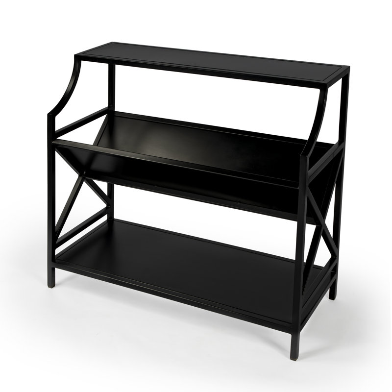 Keats Library 2 Tier 36"W Bookcase, Black