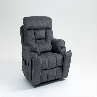 Fauteuil relevable électrique Old Age, canapé électrique plat en mousse haute densité, avec fonctions de chauffage et de massage, inclinable à 180 degrés, 2 porte-gobelets, 2 télécommandes, 4 moteurs OKIN