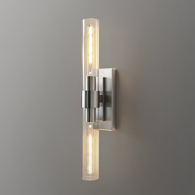 Adamson Modern 23.9" 1-Light Bathroom Vanity Nickel Wall Sconces(Bulbs Included)