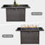 Layinsun 44-Inch Propane Gas Rectangle Fire Pit Table 55000 Btu Firepits For Outside
