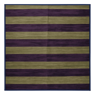 Machine Washable Horizontal Stripes Purple Area Rug