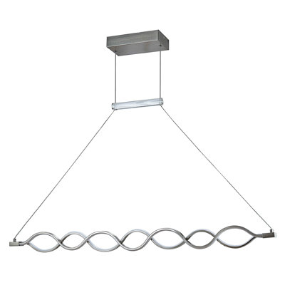 Luminaire suspendu 2 lumières à DEL, forme ondulée