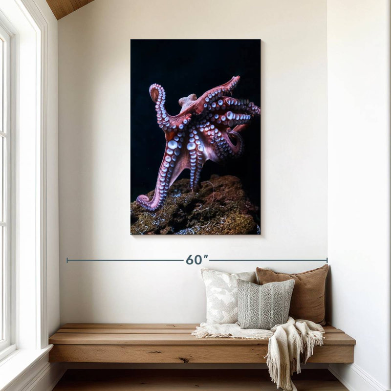 Brampt Dancing Purple Octopus, 45" H x 30" W