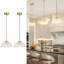 Suspension en or brossé avec verre martelé-1618266068