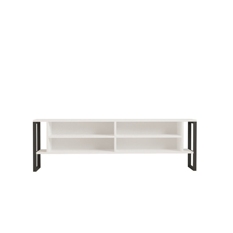 Puqa Design Unfinished TV Stand for TVs up to 70", White