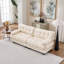 Canapés profonds à assise profonde, canapé beige moderne à structure en bois pour la maison