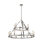 Lustre géométrique à niveaux à 18 lumières avec détails en cuir Bolger