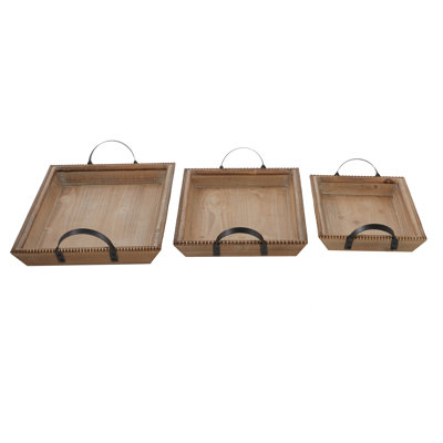Ensemble de plateaux de service 3 pièces