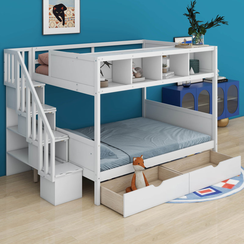 Jannell Kids Twin Over Full Bunk Bed, White