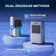 20L/Day White ABS Portable Dehumidifier, 4L Tank LED Screen Sleep Mode 24H Timer for Bedroom Basement Laundry