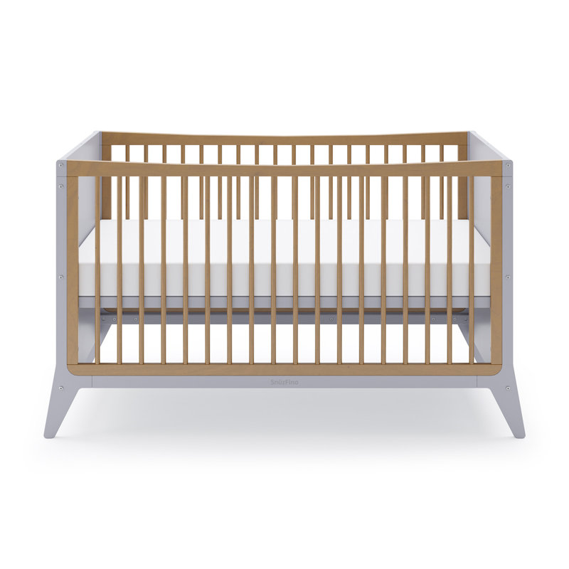 SnuzFino Cot Bed, Light Grey/Natural