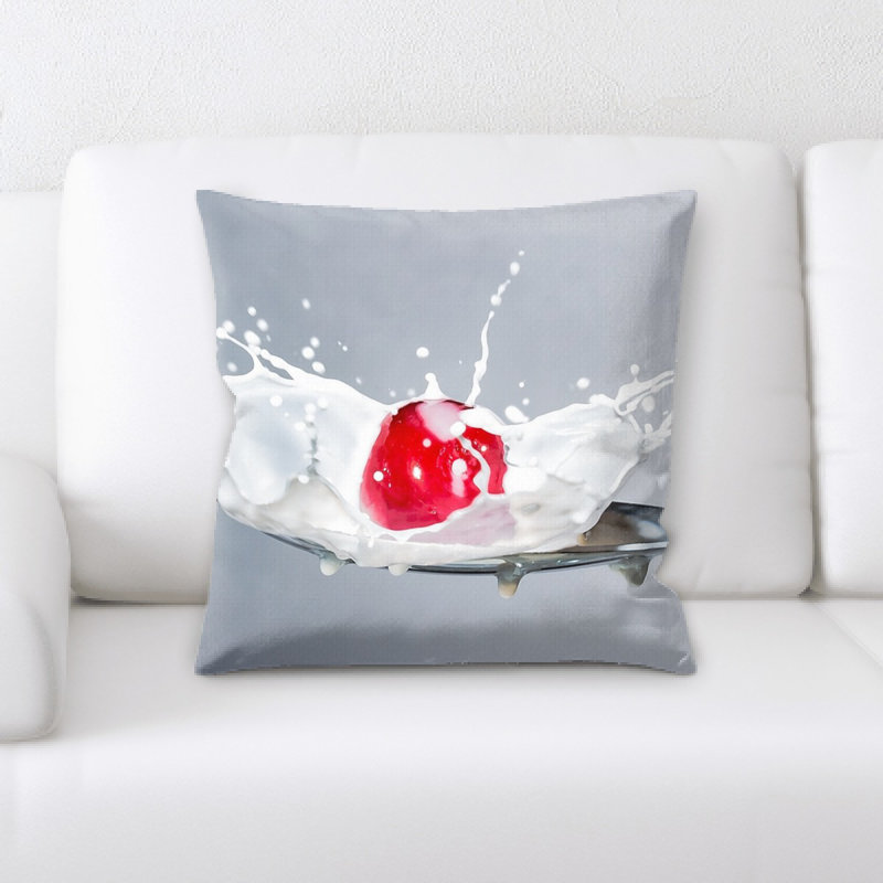 Coussin décoratif à l’éclaboussure de lait