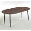 Table extensible, table à manger, table de bureau, table basse, pieds en métal noir, plateau couleur noyer, 100/140 / 180x100x75cm-38264975