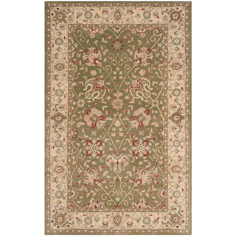 Tapis oriental en laine touffeté à la main Dunbar, Rectangle 4 pi x 6 pi