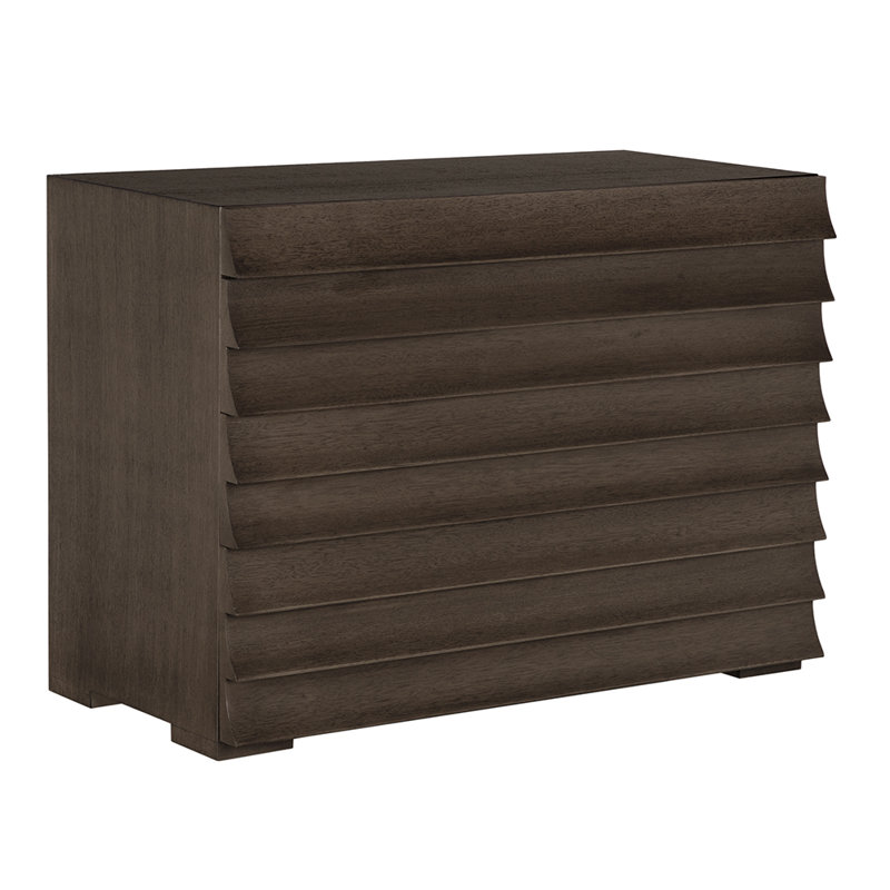 Frederico 40'' W Solid Wood Console Table, Greige Walnut