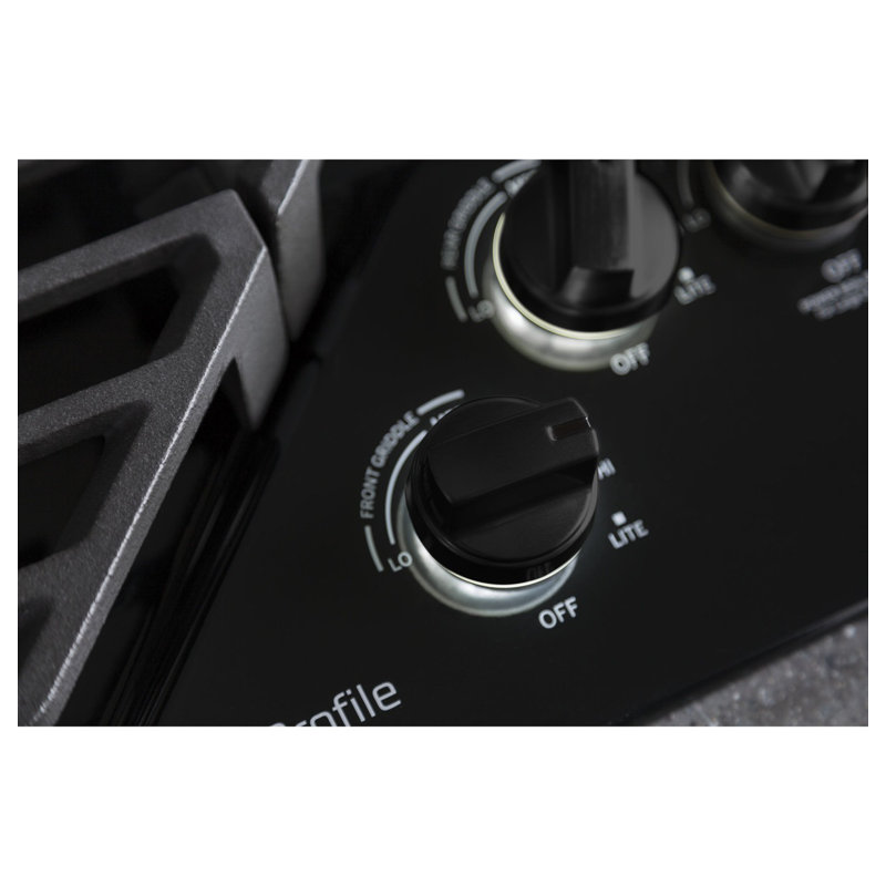Ge Profile 36" Built-In Gas Cooktop with Optional Extra-Large Cast Iron Griddle