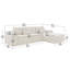 Canapé modulaire en L avec méridienne pour salon, chambre à coucher-1942021266-1942021273