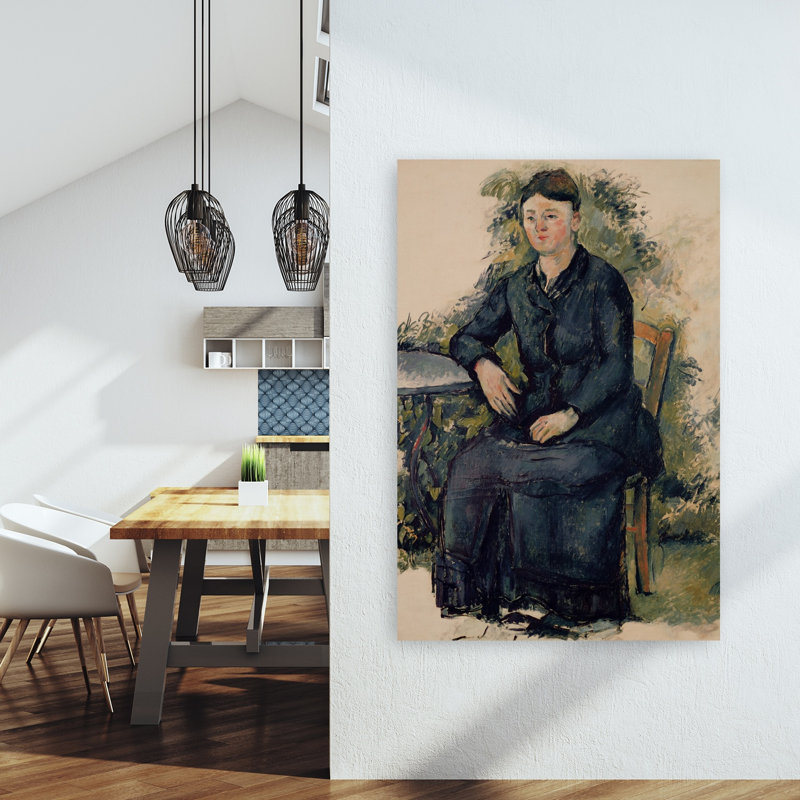 Madame Cézanne au jardin, 1880-1882 - Estampe d'art mural abstraite contemporaine, H 60 po x l 40 po