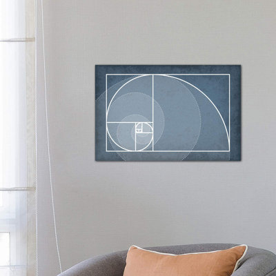 Fibonacci Sequence Spiral - Wrapped Canvas Print
