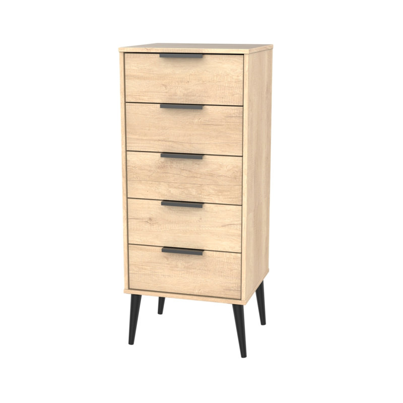 Fully Assembled Grantville 5 Drawer 45Cm W, Nebraska Oak