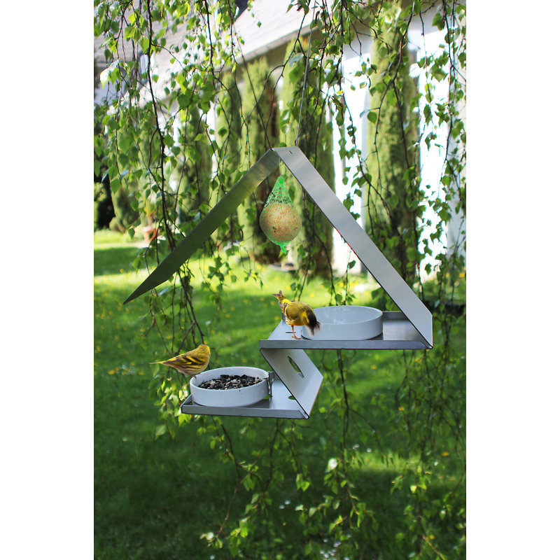 Novara Hängend Bird Table With A Seed Dispenser And Fat Ball Holder