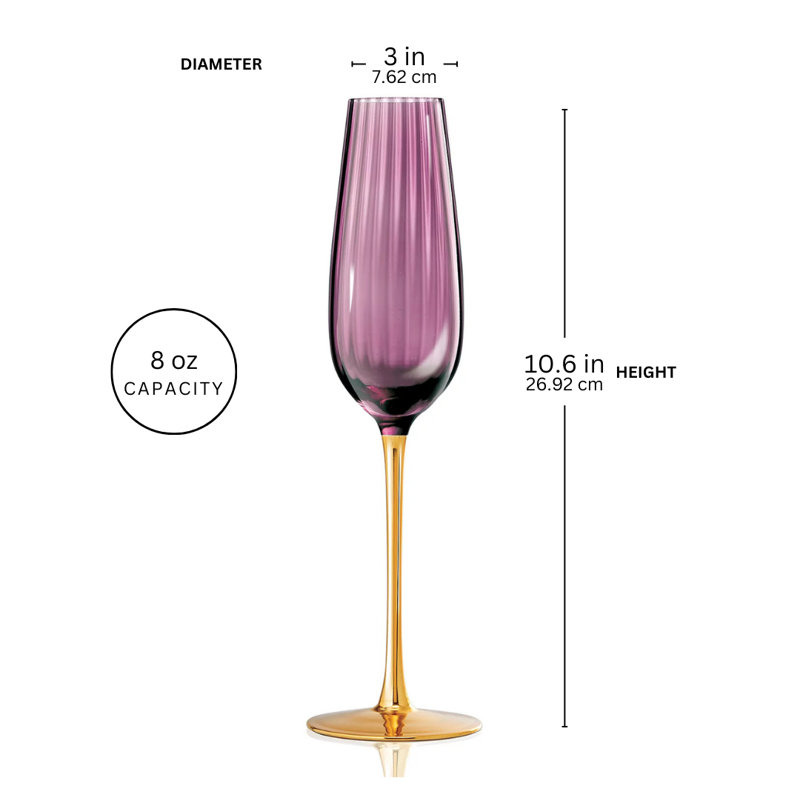 Ensemble de 2 flûtes chic, Mauve