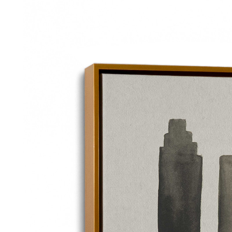 Silhouette d'Atlanta, Polished Gold, H 20,75 po x l 30,75 po, Cadre flottant