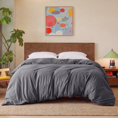 Literie Housse de couette seulement - Literie toute douce prélavée toutes saisons, avec fermeture à glissière, lin, édredon non inclus