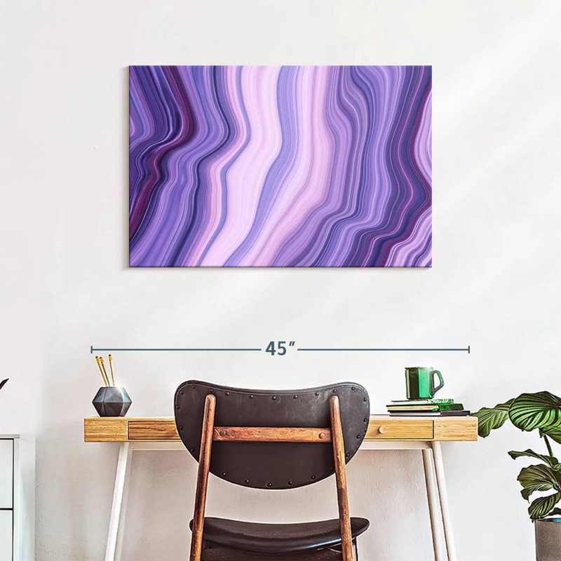 Avery Abstract Purple Layers, 24" H x 36" W