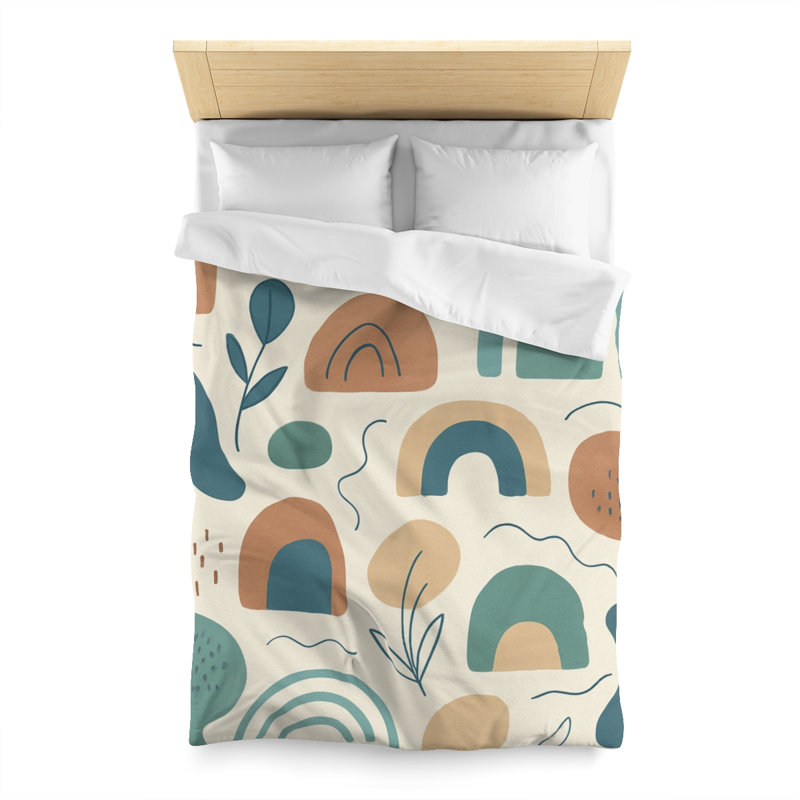  Duvet Covers No 1 Single Piece, White/Brown, Twin Duvet Cover