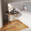Round Side Table for Living Room, Black Gold Coffee Table