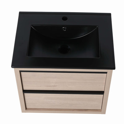 Meuble-lavabo simple avec plateau en bois manufacturé
